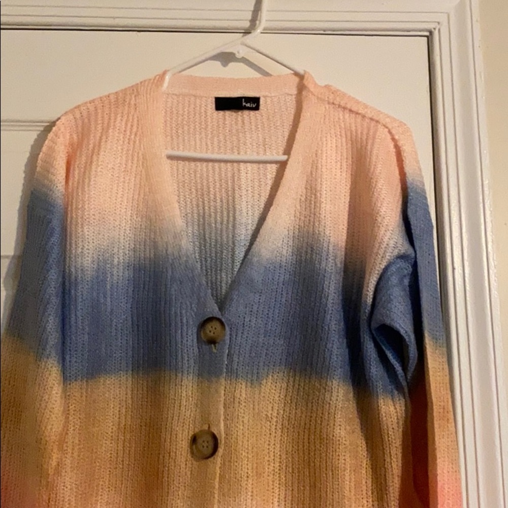 Ombré cardigan sweater
